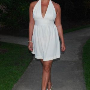 SunSibility Halter Neck Ruched Dress ( Short ) - UPF 50+