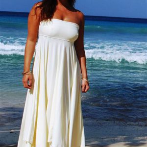 Strapless Waterfall Dress ( Long ) - UPF 50+