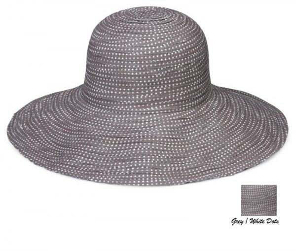 wallaroo-uv-protective-petite-scrunchie-hat-grey-white-dots
