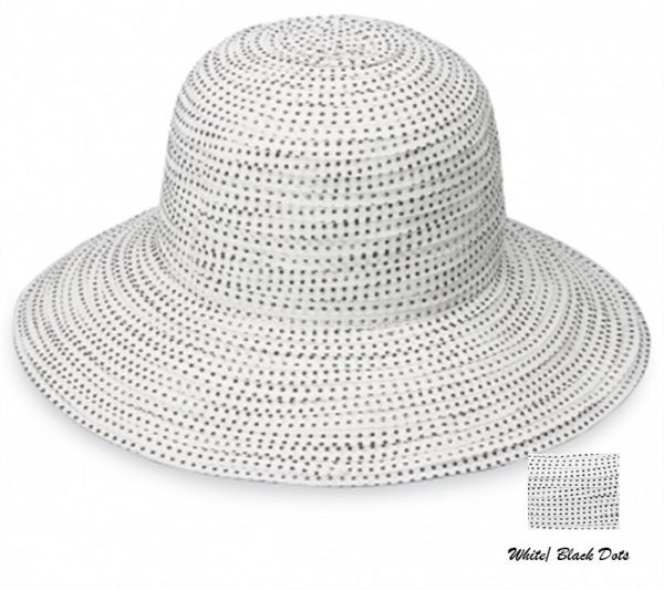wallaroo-uv-protective-petite-scrunchie-hat-white-black-dots