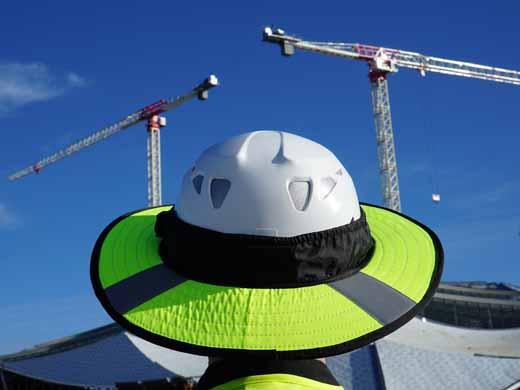 PRO Tech Lite Construction Helmet Visor Brim - Fluorescent Yellow -  Reflective
